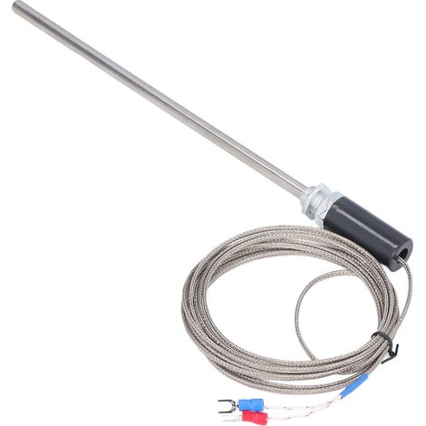 Capteur thermocouple de type K, robuste et durable en acier inoxydable, de 0°C à 400°C, largement applicable aux thermocouples de cheminée jusqu'à environ 3 mètres de long. (1/5)