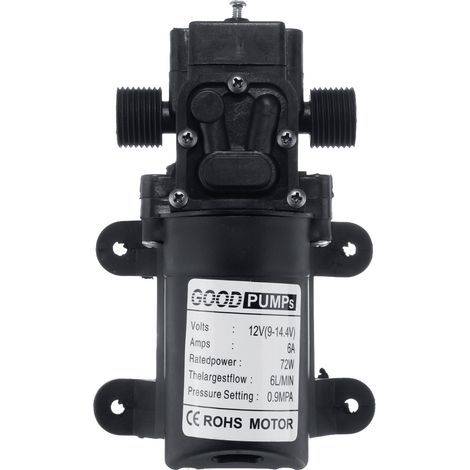 Pompe à eau à diaphragme automatique haute pression 12V, interrupteur de retour, auto-amorçante, adapté pour fourgon de jardin (1/5)