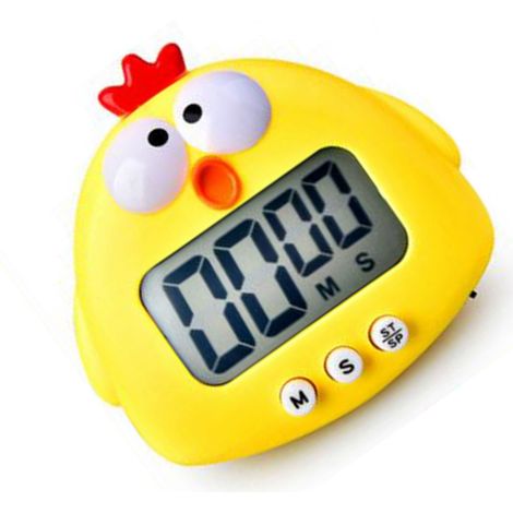 Minuteur Cuisine Yellow Multifonction Précis Alarme LED Portable Plastic AAA Étudiants Baking Facile (1/5)