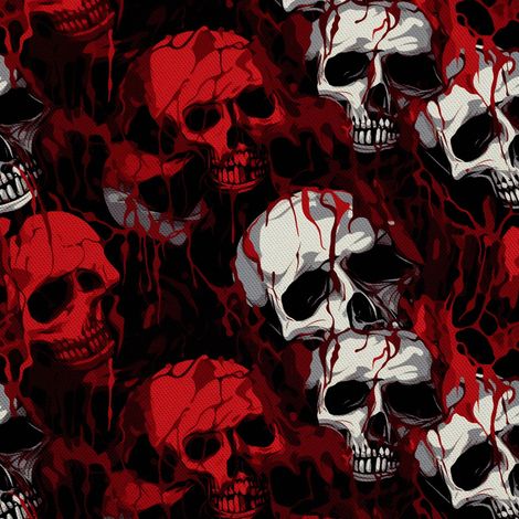 Tela Oxford decorativa para exteriores - Motivo de calavera I DX4651 (1/5)