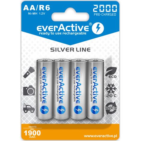 Pilas AA / R6 everActive Ni-MH de 2000 mAh