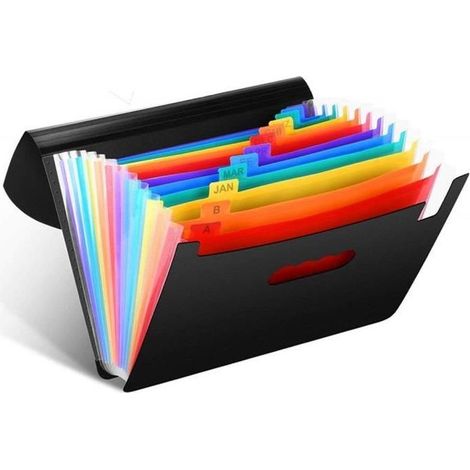Trieur 12 Compartiments A4 Chemise Papier Classeur Rangement Administratif Document Porte Dossier Bureau-Ywey (1/3)