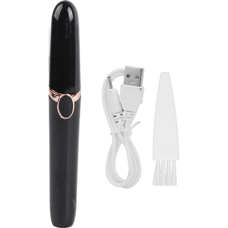 Rasoir Électrique Sourcils Femme - Épilateur Visage Sans Douleur USB - Machine à Épiler Noire (1/5)