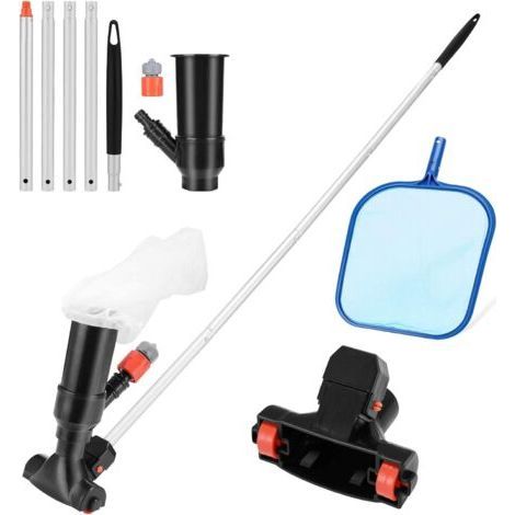 Vtizikl Aspirateur de Piscine, Piscine Kit de Nettoyage, Jeu de Skimmer de Piscine,Aspirateur à Jet de Piscine Portable pour Nettoyer Piscine, Bassin de Jardin, Baignoire de Jacuzzi, Spa (1/5)