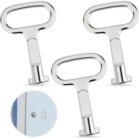 3PCS 4.5 MM Clé Armoire Electrique de Zinc Cle Tableau Electrique  51 MM Clé de Sécurité pour Armoire Électrique 4.5mm Clé de l'armoire de Commande Convient Aux Armoires de Distribution (1/5)
