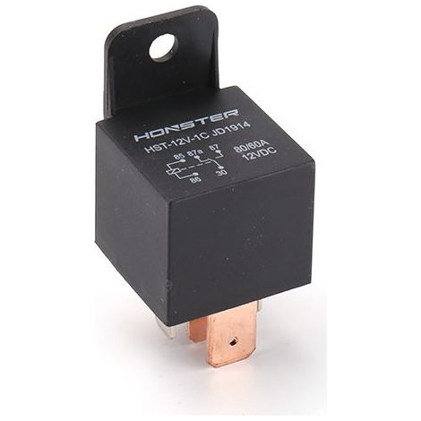 Relais 80A 12V 5 broches à dos plastique + support, relais automobile, relais haute intensité relais 80A 12V 4 broches à dos plastique + support relais haute intensité 80A-80A/12V 4 broches à dos pl (1/4)