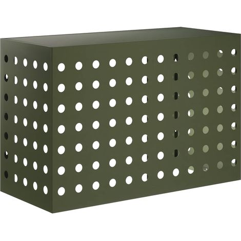 Klimaanlagenabdeckung Olivgrün 90 x 40 x 60 cm Stahl vidaXL