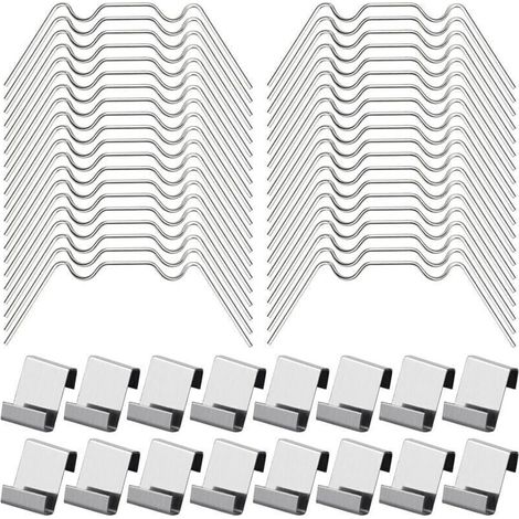 Clips de vitrage pour serre – Lot de 100 pièces (50 clips W + 50 clips Z) en acier inoxydable, résistants et universels