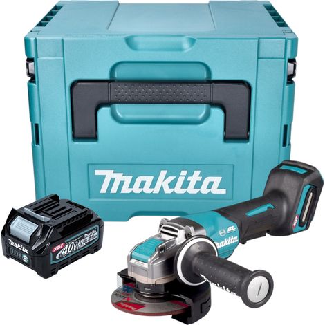 Makita GA 047 GD101 Meuleuse d'angle sans fil 40 V max. 125 mm X-LOCK Brushless + 1x batterie 2,5 Ah + Makpac - sans chargeur