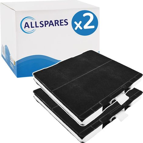 AllSpares Filtro de carbón 2x para campanas extractoras adecuado para Bosch 11026769 / DHZ5326 / Siemens LZ53251 / Neff Z5101X1 (231x214x21mm) (1/5)