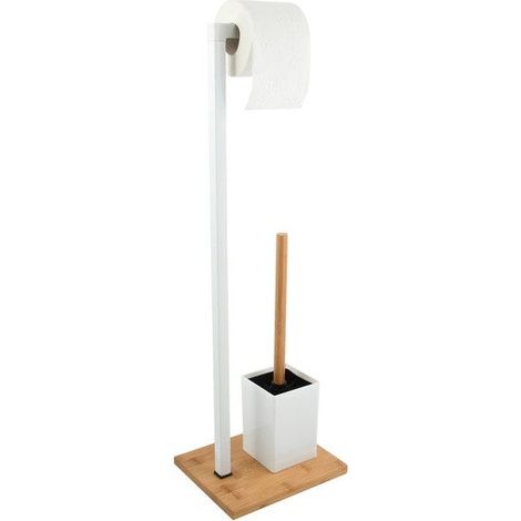Combiné Wc Bambou & Inox Blanc MSV (1/5)