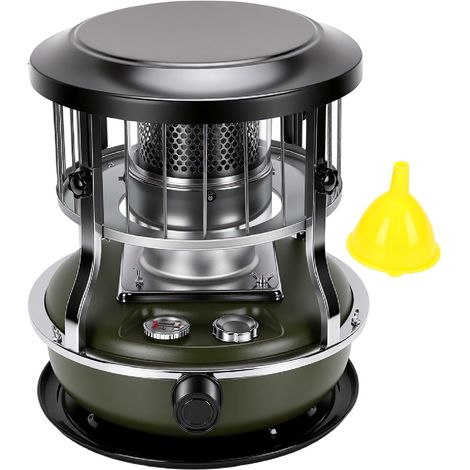Chauffage au kérosène intérieur et extérieur, 4,6 l, hauteur réglable, Portable, sans fil, espace pour tente de Camping, pêche sur glace, vert (1/5)