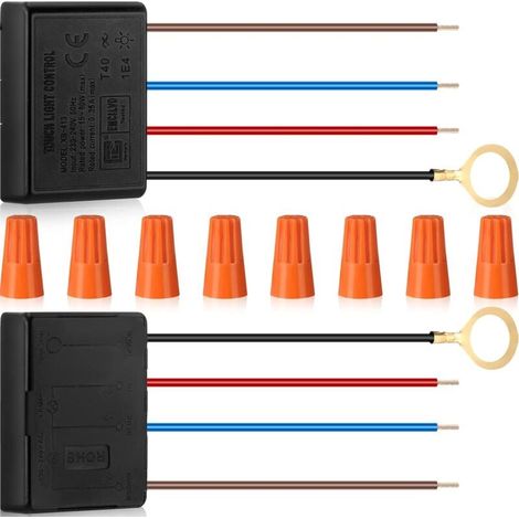 Variateur Tactile 3 Voies - 220-240 V - 15-80 W - Pour Lampe Bureau LED Et À Incandescence - Lot De 2 (1/5)