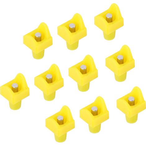 10 pièces tétines abreuvoirs automatiques pour poules et volailles en plastique jaune (1/5)