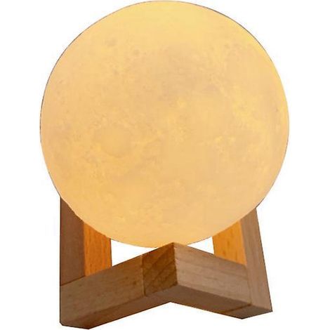 3d Moon Light 1pc, Led Moon Light Touch 3 Couleurs, 15cm/5.9 Inch Diameter, Usb Rechargeable Moon Night Light For Bedroom Living Room Coffee Gift (1/4)