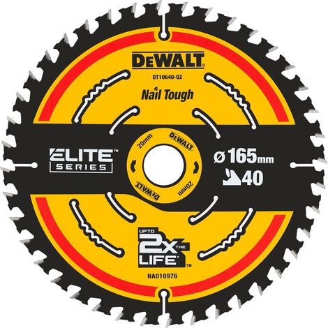 DEWALT LAME TRONCATRICE A BATTERIA DCS365 - Lama Circolare ELITE (Batteria) 165x20x40 denti, DT10640-QZ (1/2)