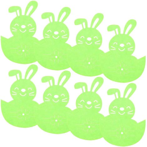 Lot de 8 sacs pour couverts de Pâques avec fourchettes et couteaux, décorations de Pâques-16X11.5CM-Light Green