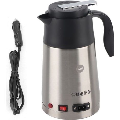 Bouilloire électrique Portable pour camion et voiture, 1,2 l, 24V, pour café bouillant, chauffe-eau, tasse chauffante