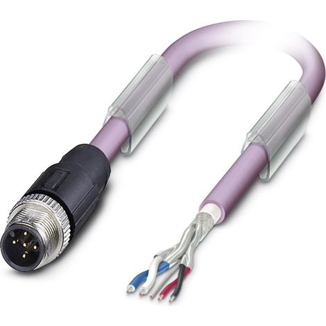 Phoenix Contact 1507421 Sensor-/Aktor-Datensteckverbinder, konfektioniert M12 Stecker, gerade 2.00 m