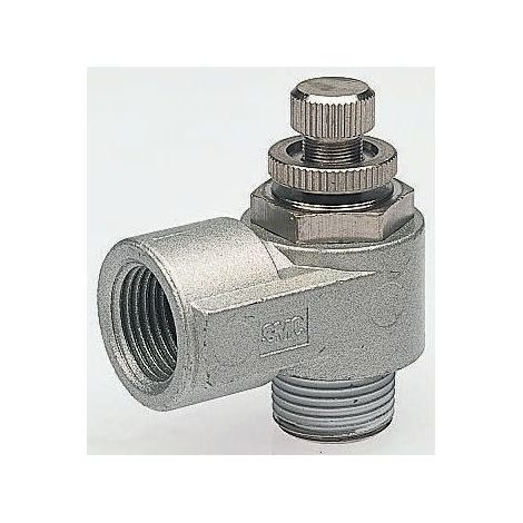 Régulateur de débit SMC AS, R 1/4 Mâle ( Prix pour 1 )