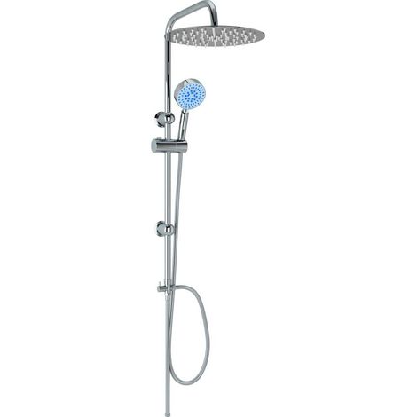 Set doccia da bagno con due soffioni e doccetta in acciaio inox 020003786
