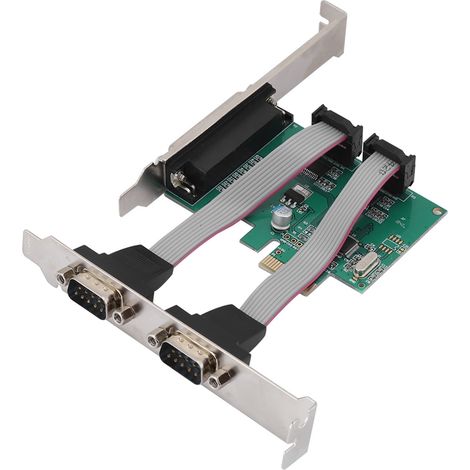 Carte d'extension PCI-E vers 2 ports série et 1 port parallèle, carte d'extension PCI pour PC de bureau, carte adaptatrice de port LPT (1/5)