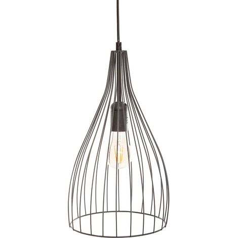 Sospensione a filo Rita in metallo nero H21cm - Atmosphera créateur d'intérieur