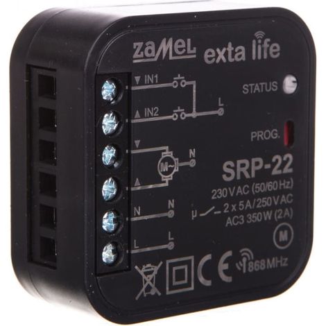 RADIOCOMANDO PER TAPPARELLE, DA INCASSO, BIDIREZIONALE, TIPO: SRP-22