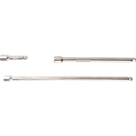 SW-Stahl 05760SB Kippverlängerungssatz 1/4 Zoll I 50-150 - 250 mm I 1/4 Zoll Ratschenverlängerung I Kippvierkant I Chrom-Vanadium-Stahl I 3-teilig