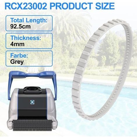 Courroie d'entraînement en caoutchouc pour nettoyeur de piscine – Lot de 2 pièces – Résistance accrue – Installation facile sans outils - RCX23002 (1/5)
