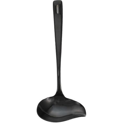 Praktischer Entenschnabel-Suppenlöffel aus Edelstahl (schwarz) – 19 x 7,6 cm – Schwarz (1/4)