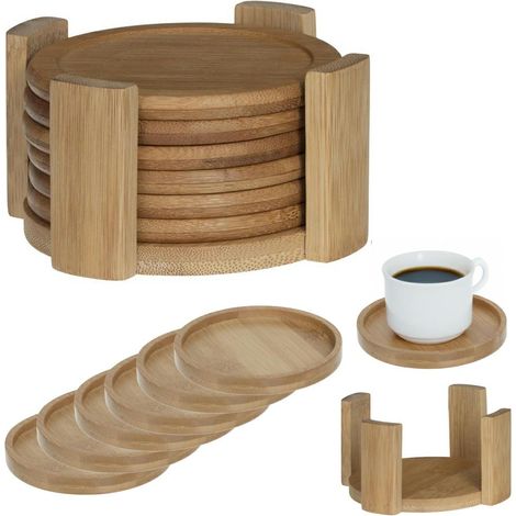 Set di 6 sottobicchieri in bambù