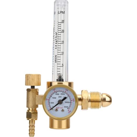 Détendeur Argon Laiton Double Échelle Débitmètre, G5/8 Mâle (1/5)