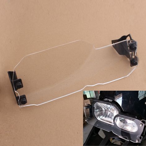Accessoire moto : cache-phare transparent de protection compatible avec BMW F800/F650/F700GS