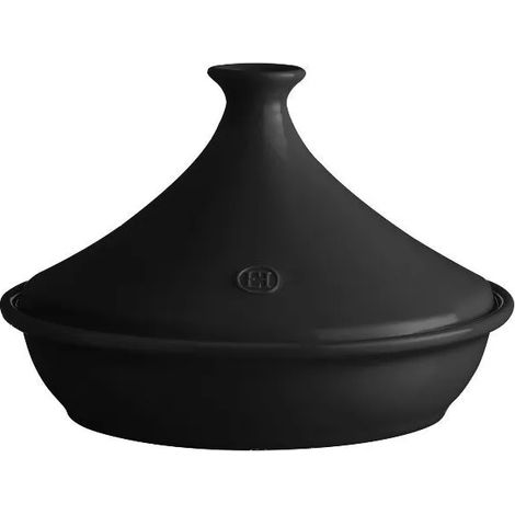 Tajine 32 cm noir truffe – Céramique Flame® pour cuisson au feu et au four – Capacité 3 L pour 8 à 10 personnes – Emile Henry