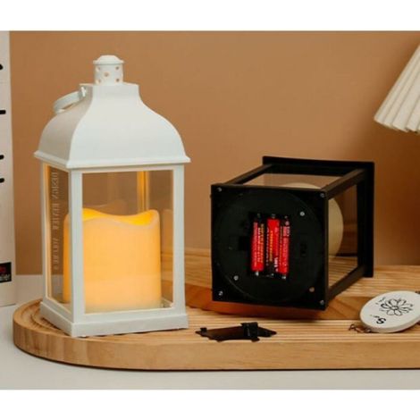 Lanterne De Jardin - 20 Cm - Bougie Led Électrique - Intérieur Extérieur - Lot De 2 (1/4)