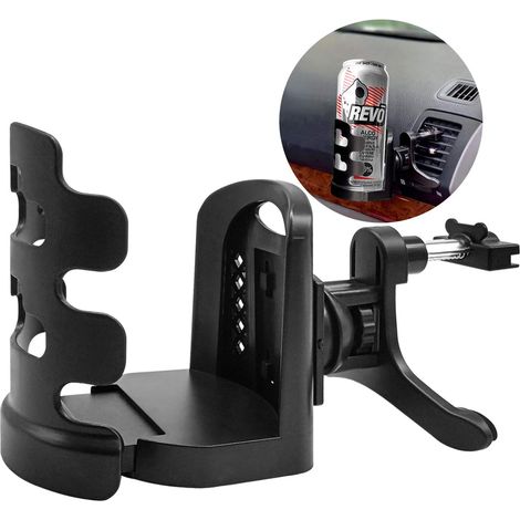 Porte-gobelet rotatif réglable pour ventilation de voiture, support pour tasse thermique et canette, adaptable et pratique