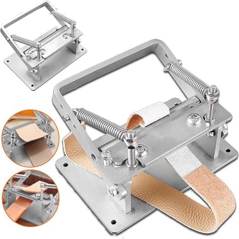 Éplucheuse manuelle, Éplucheuse en cuir DIY, Éplucheuse en cuir manuelle, Éplucheuse en cuir, largeur de coupe 18cm, acier inoxydable - réglable en épaisseur - pour cuir tanné (1/5)