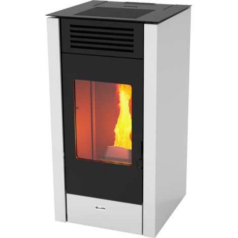stufa a pellet canadian stove "nevada 12" bianco 10,6 kw (1/4)