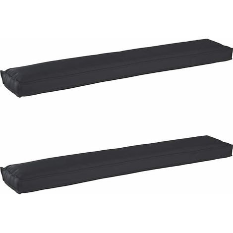 Maison Exclusive - Set di Cuscini per Pallet 2 pz Tessuto Oxford Nero (1/5)