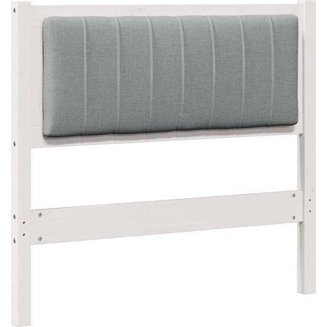 Tête de lit capitonnée avec tête de lit Blanc 90 cm Pin massif (1/5)