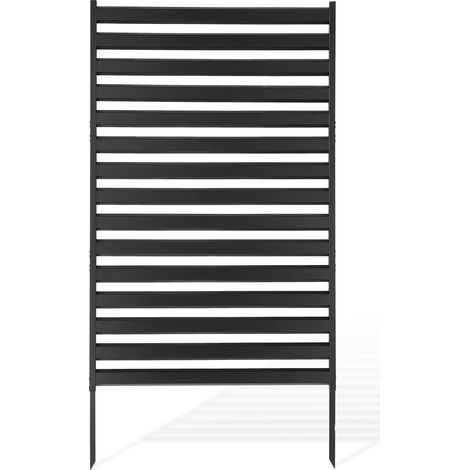 VEVOR Paravent 95,5x183 cm, Raumteiler aus Metall, Trennwand mit Erdspieße, Sichtschutz, Raumtrenner, Dekorative Sichtschutzwand, Ideal für Garten, Terrasse, Hof, Balkon, Schwarz (1/5)