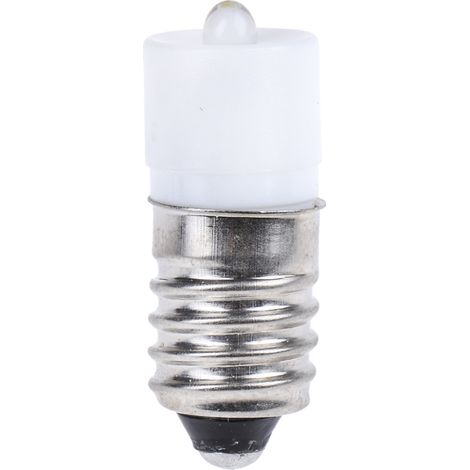 Voyant à LED Blanc, culot E10, 6V c.a. / V c.c. ( Prix pour 1 )