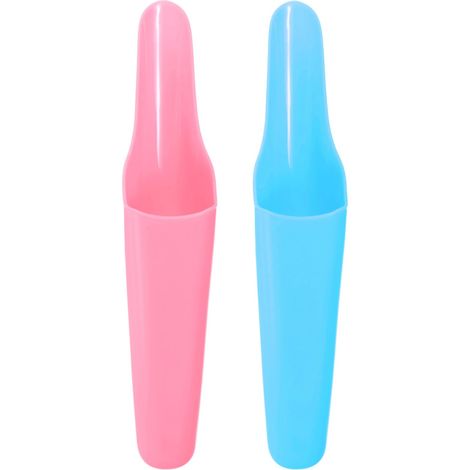 Lot de 4 Pelles à Terreau pour Bonsaï, Cuillères de Jardin en Plastique à Godet pour Repiquage/Plantation de Fleurs/Plantes Grasses, Petits Outils de Jardin Colorés [Rose, Bleu] (1/5)