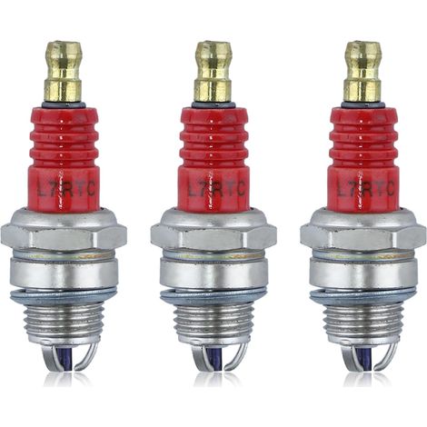 Bougies d'allumage pour Husqvarna 33cc 43cc 47cc 49cc 52cc, moteur 2 temps, petite tondeuse à gazon, tronçonneuse, tondeuse, souffleur, lot de 3 (1/5)