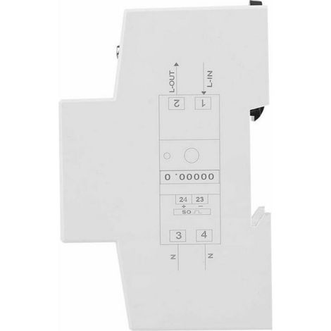 Compteur D'énergie Monophasé - 5 A À 80 A - 230 V - 50 Hz - Écran LCD Rétroéclairé - Montage Rail DIN (1/4)
