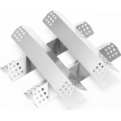 4 Plaque chauffante 37x8,6cm Acier inoxydable Pour Campingaz Landmann Barbecook Enders Beefeater (1/5)
