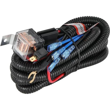 Kit de câblage de klaxon, 12 V 80 A, 4 broches, SPST, pour haut parleur, klaxon, voiture, camion, avec prise relais (1/5)