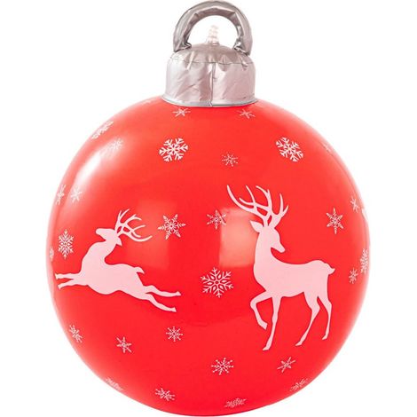 Boule De Noel Gonflable - 60 Cm - En Pvc - Pour Décoration Intérieure Et Extérieure - 1 Pièce (1/4)