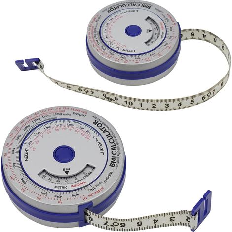 2 rubans corporels 200cm 79" bleu autobloquant calcul IMC (1/5)